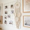 Large Boho Wall Hanging Leaves Tapestry Handmade Woven Tassels Leaf Wall Art for Bedroom Living Room Apartment Office Home Decor