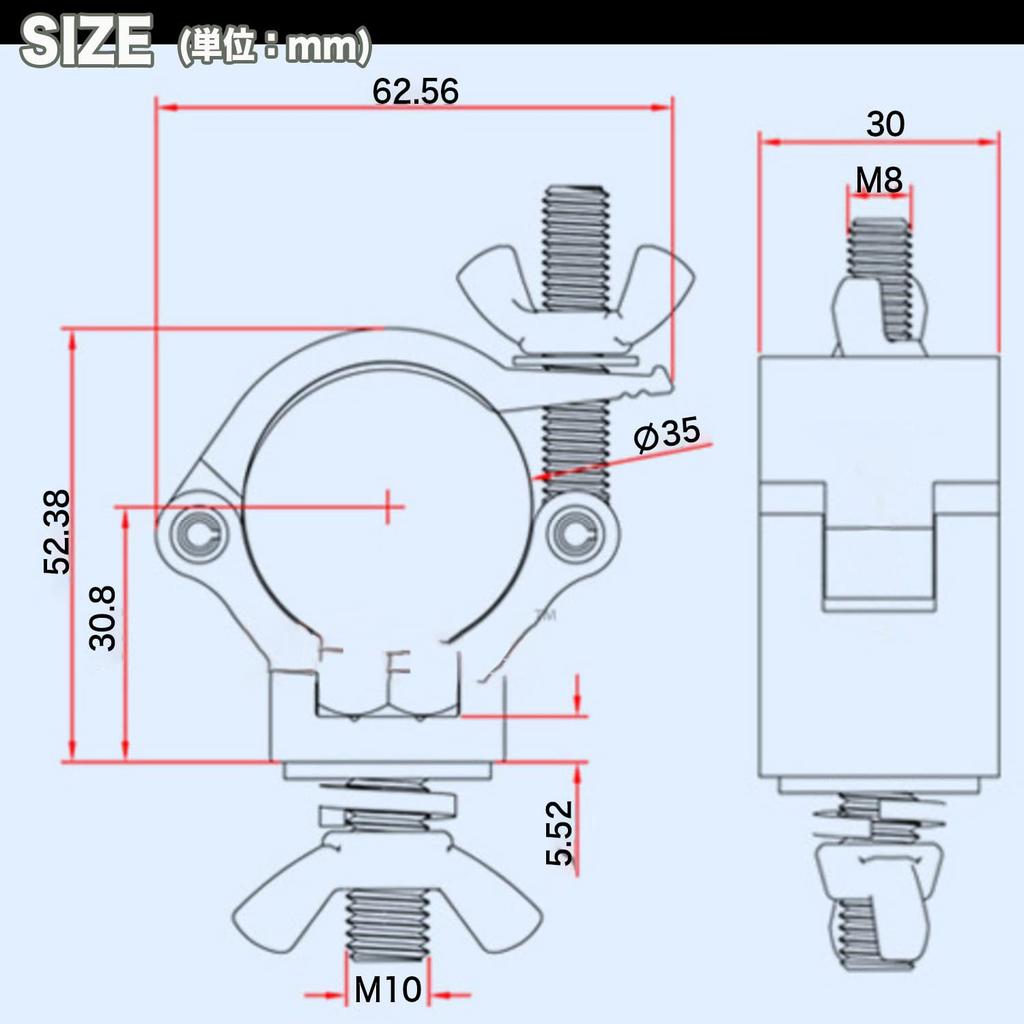 GRmkt Shovel Holder Clamp for Snow Stuck Custom Fixed Universal Set of 2 Jimny, Off-Road, Escape, Parts, Mount, Black,