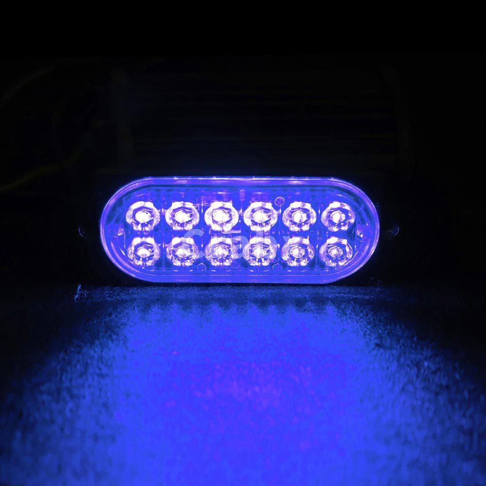 12LED 12V 24V Strobe Light Auto Truck Trailer Flashing Emergency Warning Beacon Lamp Grille Car Side Flash Amber Traffic Light