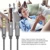 3.5mm Audio Splitter Cable for Laptop Headset Mic Black