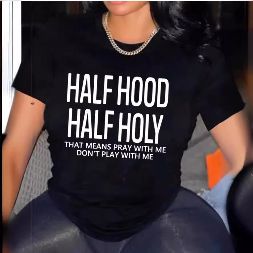 Yaz Yuvarlak Yaka Baskılı Üst Moda Günlük Sevimli Kısa Kollu Kadın Saf Pamuk Tişörtler