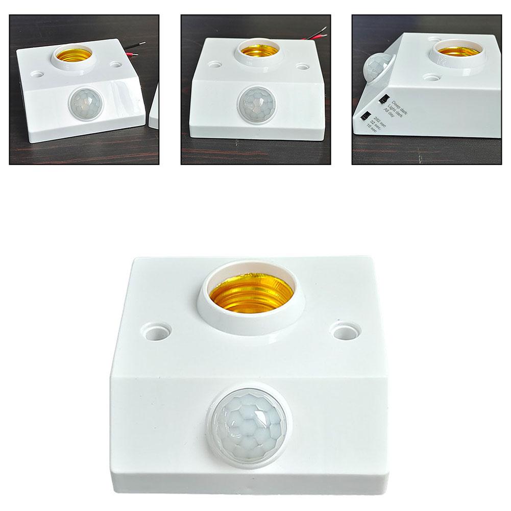Energy Saving Lamp E27 Socket Holder Adjustable Sensing Distance Customizable Delay Settings Easy Installation Process