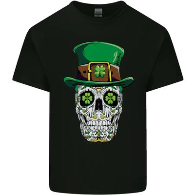 St Patricks Day of the Dead Sugar Skull Kids T-Shirt Childrens