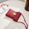 a solid color lock shoulder mobile phone bag, summer and autumn new crossbody change bag.