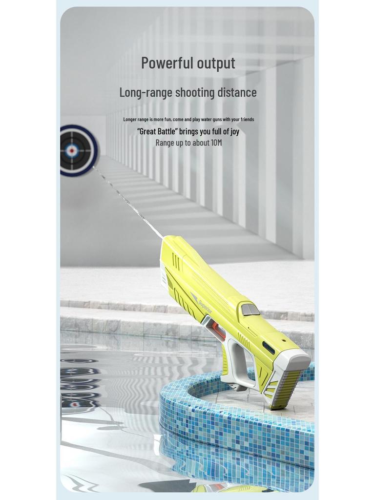 Summer Automatic Water-Absorbing Electric Water Gun for Outdoor Play