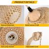 Bamboo Lantern Plug In Wall Sconces Wicker Woven Rattan Wall Light Farmhouse Rustic Wall Sconces for Living Room Bedroom