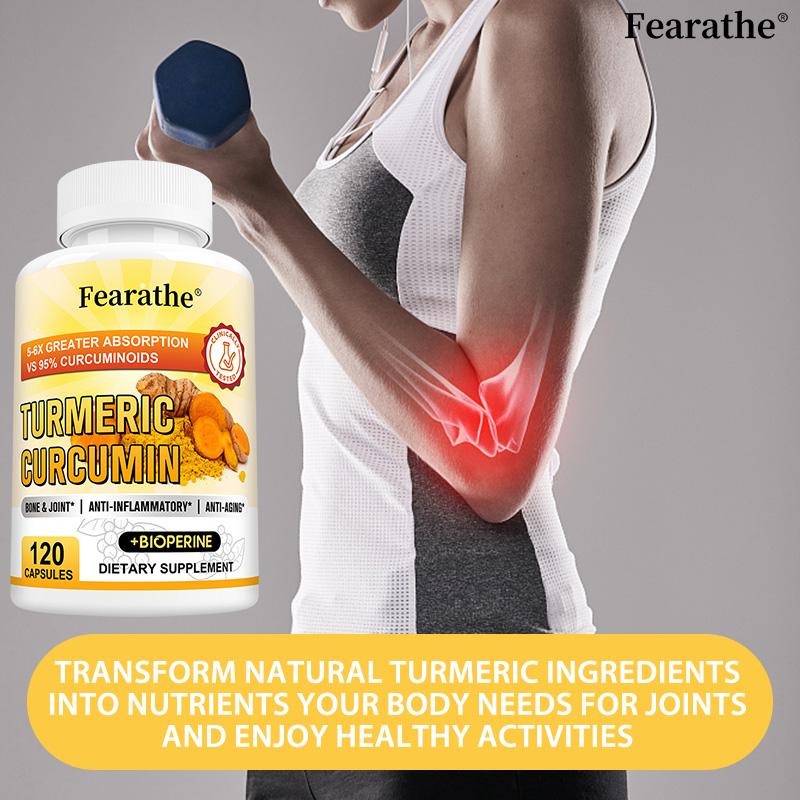 Curcumin, black pepper extract, 120 Capsules Dietary Supplement