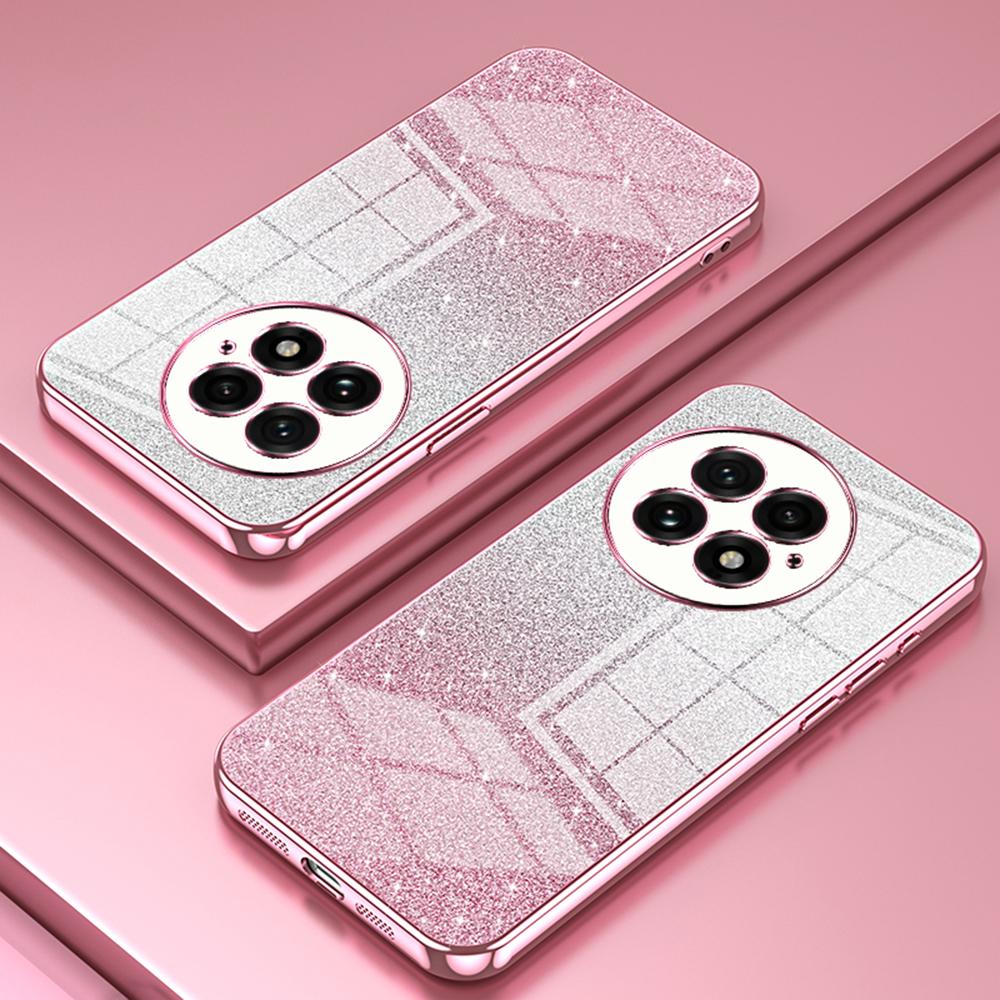 

For OnePlus 13 Case Electroplating Gradient Glitter TPU Phone Cover Silver