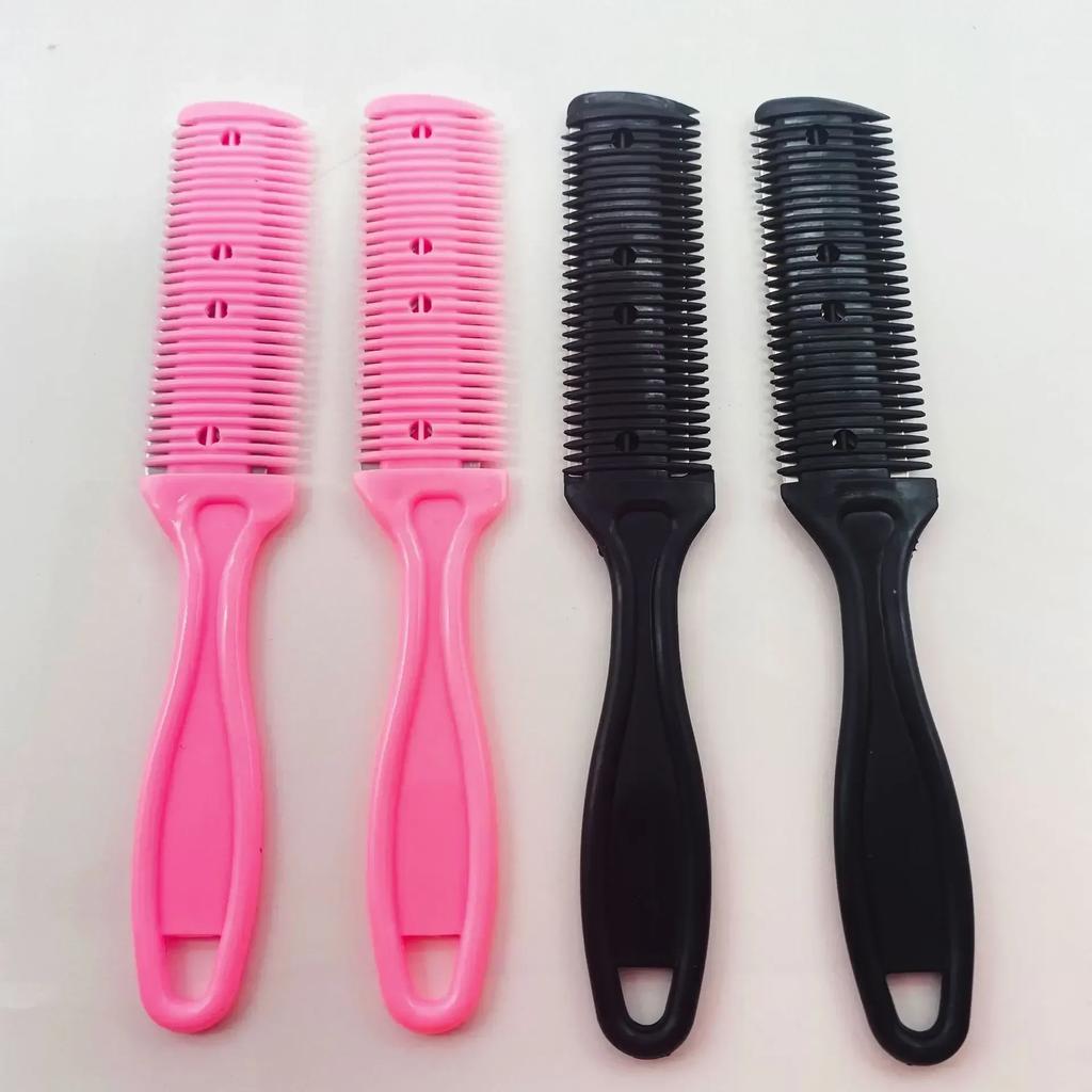Hair Shaving Comb With Razor Blade Hair Brushes Hair Trimmer Cutting Thinning Haircut Tool Professional Barber Salon Hairs Knife