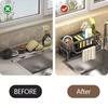 1Pc Kitchen Sink Caddy Basket Drain Rack Sponge Dishcloth Holder Storage Organizer