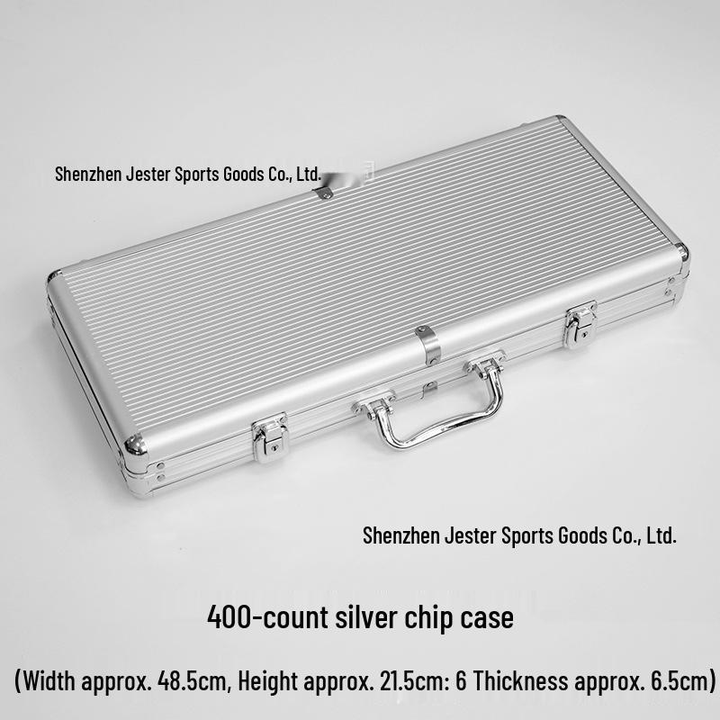 Black and Silver Aluminum Texas Hold'em Chip Storage Case