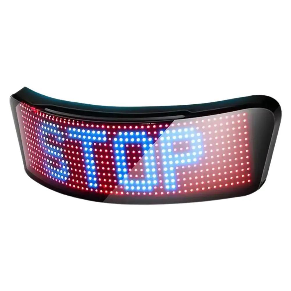 2025 Motorcycle Helmet Warning Light Night Riding DIY RGB Helmet Screen Programmable Led Screen Display LED APP Taillight B Q5D8