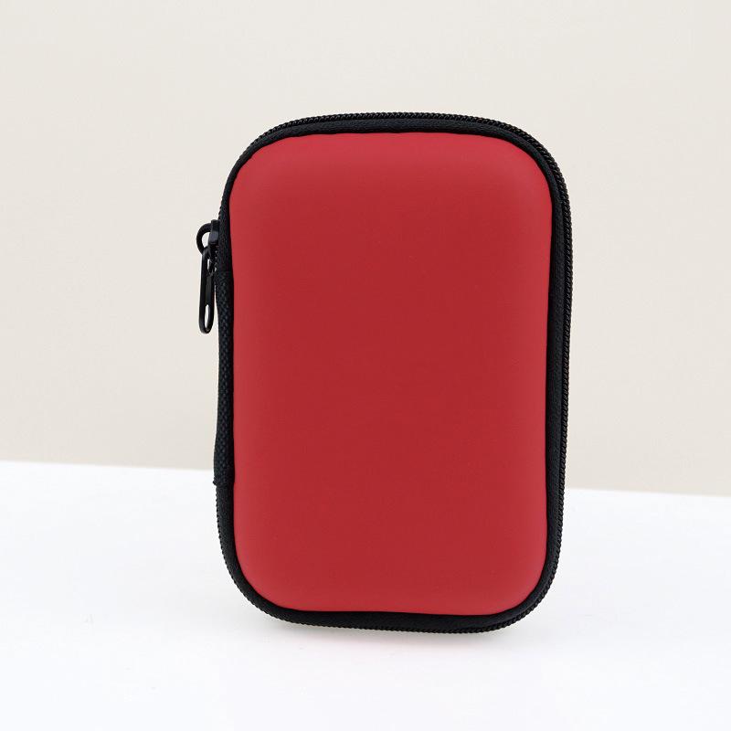 Eva Storage Bag for Earphones, CCD Camera, and Data Cable - Compact PU Zipper Design