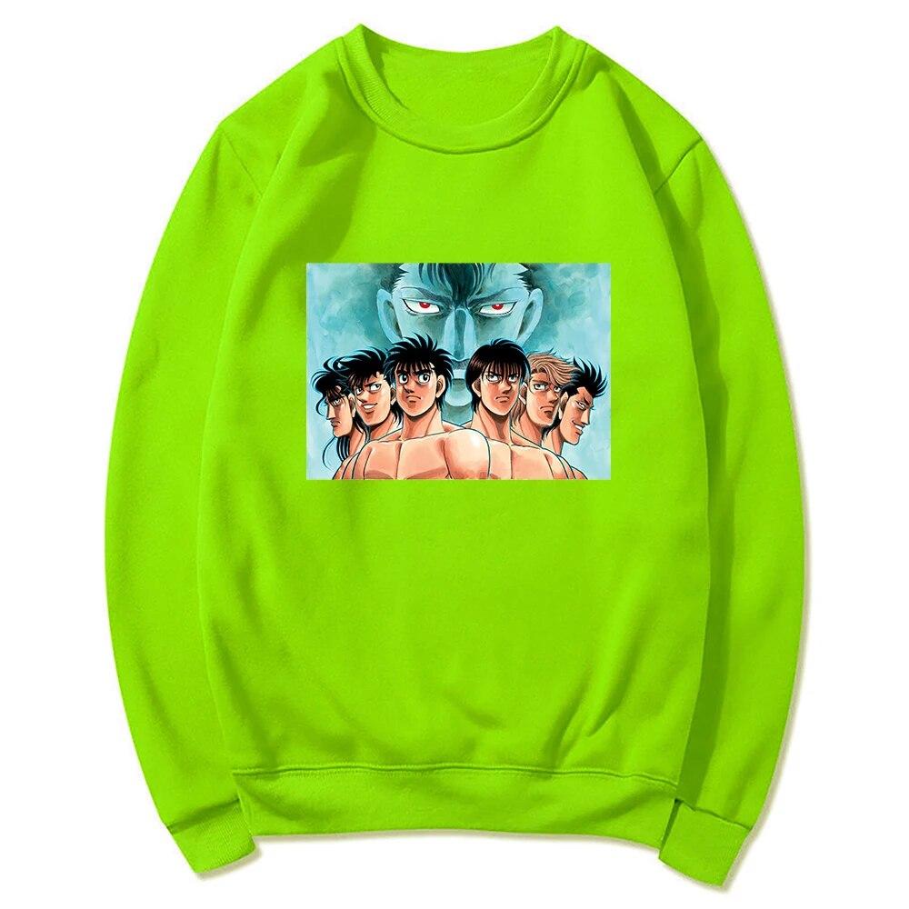 

Лидер продаж, толстовки с капюшоном в стиле аниме Hajime No Ippo, зимняя толстовка унисекс с круглым вырезом, классическая толстовка на весну/осень, винтажный Harajuku Sudaderas 3XL