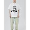 Black T Shirt With White Teddy Bear Print And Xx Symbol Casual Streetwear For Men And Women