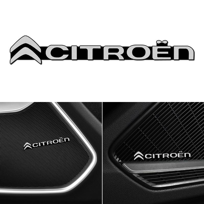 Dla Citroen C1 C2 C3 C4 C5 C6 C8 C4L DS3 DS4 DS5 DS5LS DS6 Naklejka 3D do stylizacji samochodu Emblemat aluminiowy Głośnik wewnętrzny Odznaka audio