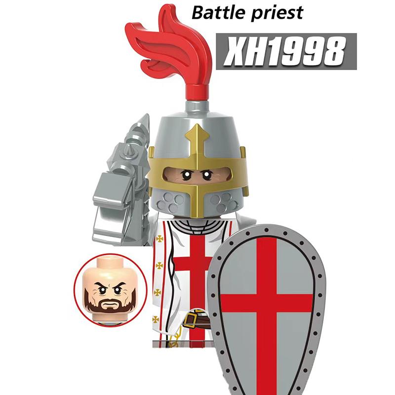 Mittelalterliche Ritter Serie Figuren Bausteine Krieger Soldaten Wachen Löwenherz Krankenhaus Deutscher Ritter Schlacht Hirte Kindergeschenk