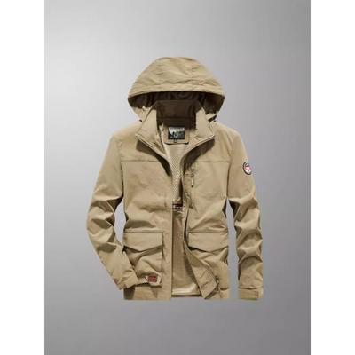 Male Middle-aged Mountain Camping Casual Jacket Functional Outdoor Multi-pocket Jacket Waterproof Jacket