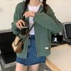 Chic Zip-up Hoodies Female Casual Street Loose Thin Sweatshirt Pocket Hooded Women Cardigans