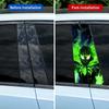 1pc/2pcs Green Film Characters Anime Car B-pillar Stickers Auto Cover Scratches Waterproof Sunscreen Vinyl Decals Decoration