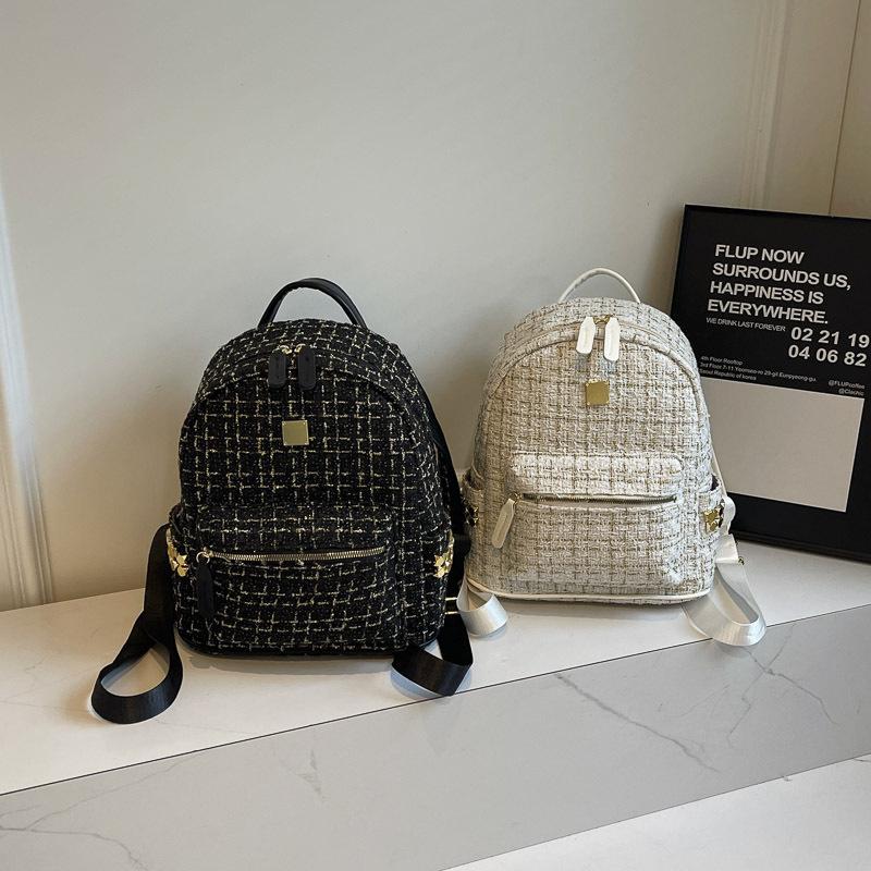Schoolbag Korean version backpack women's large-capacity backpack new wool backpack fashion college backpack schoolbag women's bag