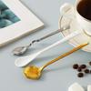 304 Stainless Steel Long Handle Coffee & Dessert Spoon, Ceramic Small Soup & Stirring Spoon for Fruit & Yogurt