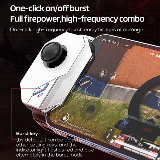 Joystick-Controller-Griff für Handyspiele, verzögerungsfrei, tragbar, wiederaufladbar, universeller Handy-Controller-Griff