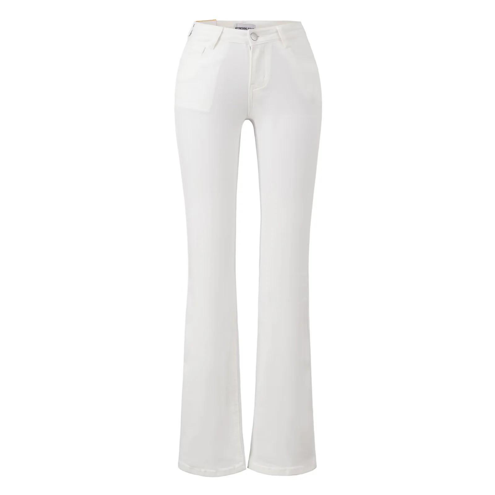 

Autumn Slimming Elastic Jeans - Hot Girl Straight-Leg, Versatile, Casual, Leg-Lengthening Pants Large білий
