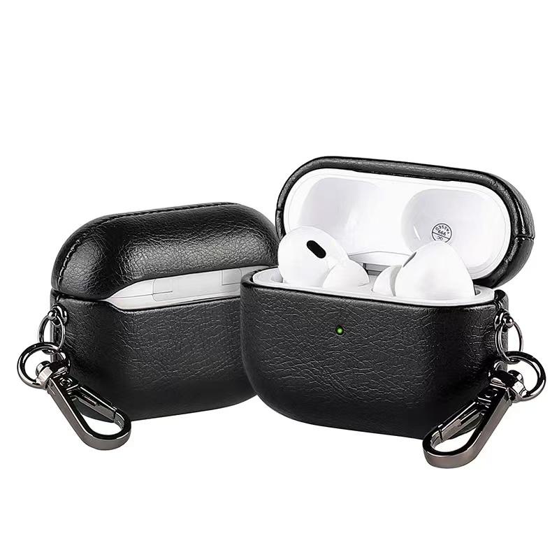 Luxury Oil Leather Headphone Case For Airpods 1 2 3 4 Pro2 Pro3 Bluetooth Case Business PC Hard Shockproof Earphone Cover Funda