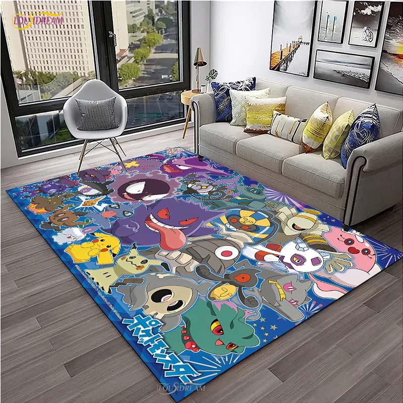 Pokemon Pikachu Κινούμενα Σχέδια Anime Χαριτωμένο Χαλί για Σαλόνι Υπνοδωμάτιο Χαλί Κουζίνας Πόρτας Παιδικό Αντιολισθητικό Πατάκι Δαπέδου Alfombra Δώρο Γενεθλίων