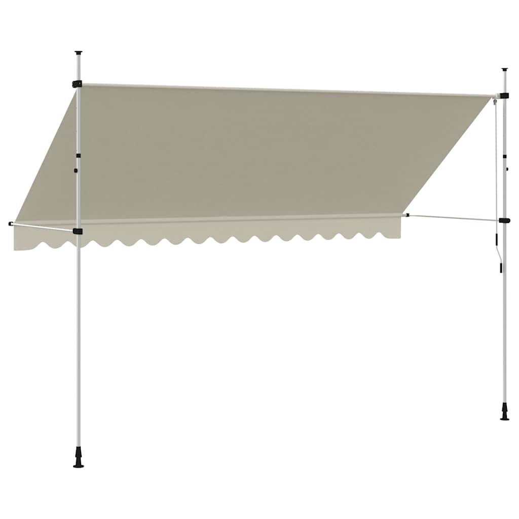 Retractable Awning Manual Operation 400 cm Cream White