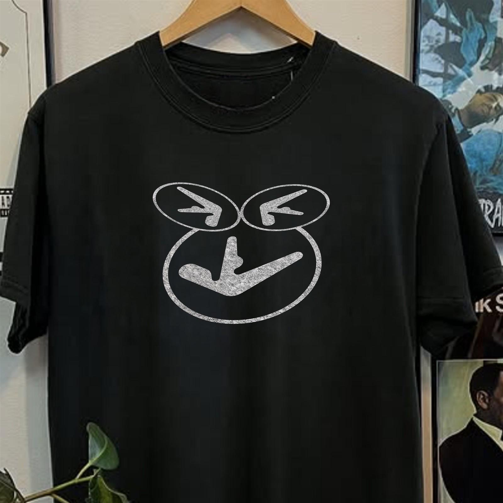 1998 Aphex Twin Warp Triple Logo Aged T-Shirt Black M L