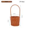 with Handle Imitation Rattan Storage Baskets Handwoven 6 Styles Handhold Weaving Basket Household Vegetable Fruit Flowers Basket