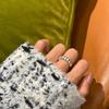 Vintage Medium And Ancient Style Full Of Diamonds, Arc Row Diamond Rings, Stacked Wearing Exquisite Versatile Light Luxury Niche High-End Design Sense