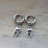 Teeth Earrings, Human Teeth, Huggie Hoops, Mens Earring, Womens Jewelry, Goth Jewelry, Emo, Alternative, Punk Earrings