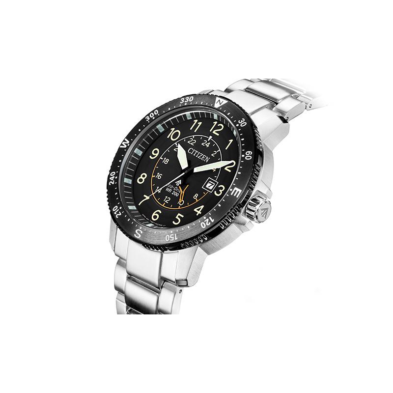 

CITIZEN Eco-Drive Series 200m Waterproof Pointer Solar Quartz Steel Strap Men s Watch Black Dial BJ7094-59E чорний