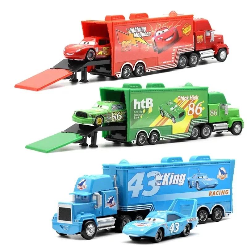 New  Pixar Cars And Truck Set Lightning Mcqueen Uncle Mike Model Trucks Racing Car New Year Christmas Gift For Boys