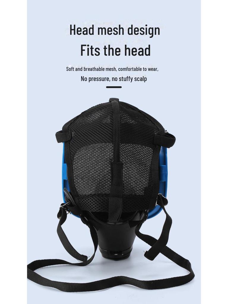 Robuste Anti-Gas-Vollgesichtsmaske aus Silikon mit Weitwinkel-PC-Bildschirm