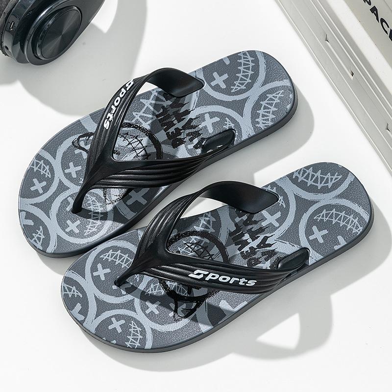 Fashion Men's Flip Flops Casual Fashion New Outdoor Beach Slippers Summer Sandals Flat Slipper Home Man Non-slip Flip Flops Zapatos