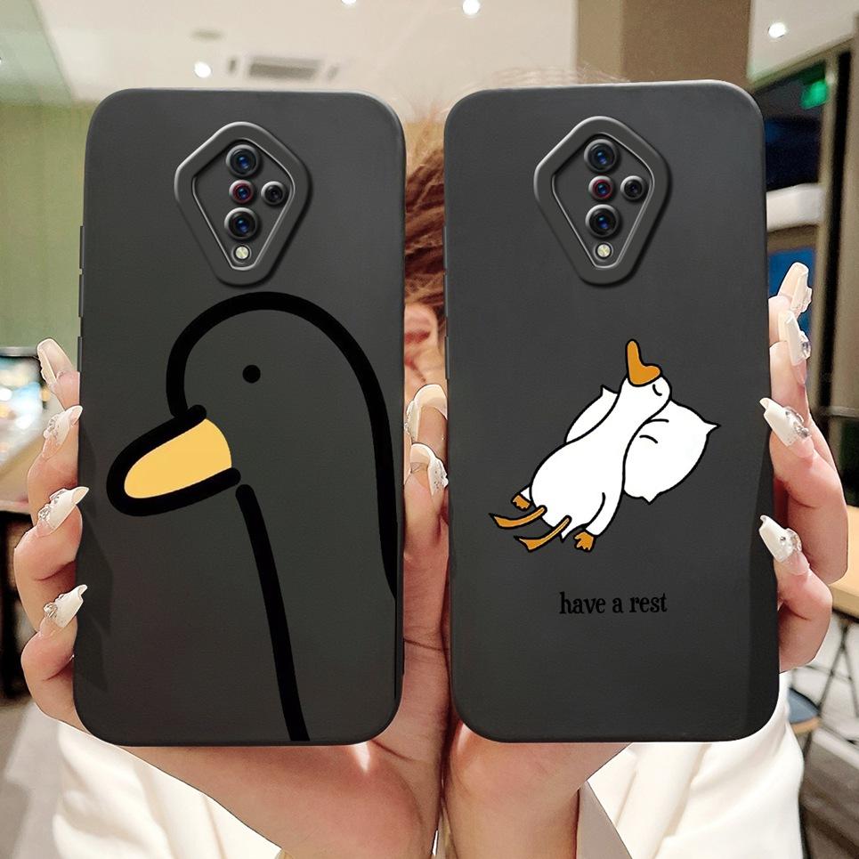 For Vivo 1920 Phone Case Vivo V17 Russia Y51 2020 Sept. X50 Lite Luxury Cartoon Animals Bumper Matte Silicone Soft Back Cover
