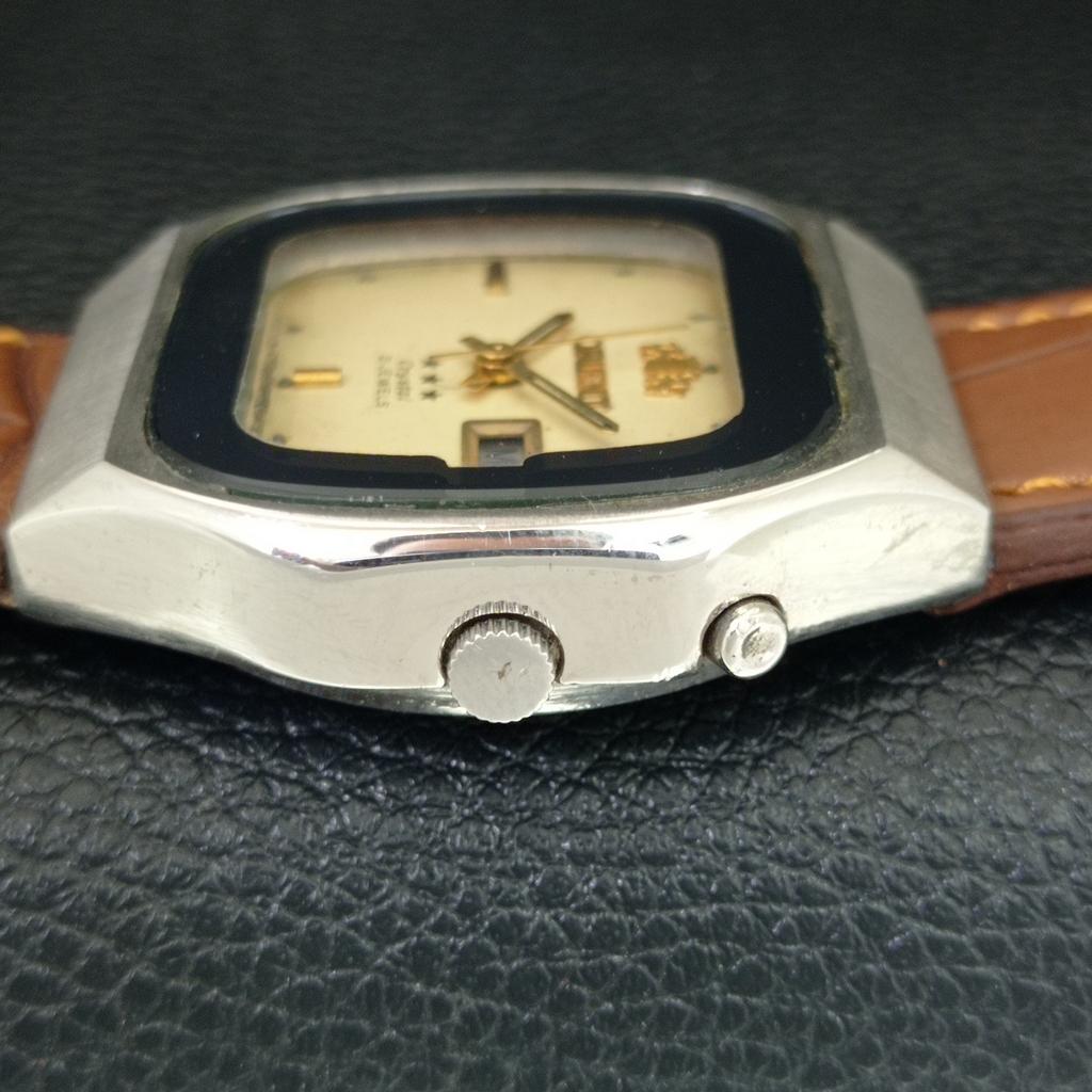 ORIENT CRYSTAL AUTOMATIC 46941 VINTAGE JAPAN MENS ORIGINAL DIAL WATCH a704922-1