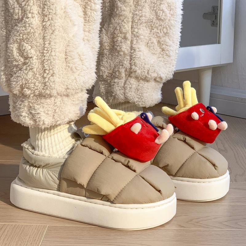 Dicksohlige Samt verdickte warme Baumwollschuhe Herbst und Winter Indoor Zuhause rutschfest Paar Baumwollpantoffeln externer Verschleiß