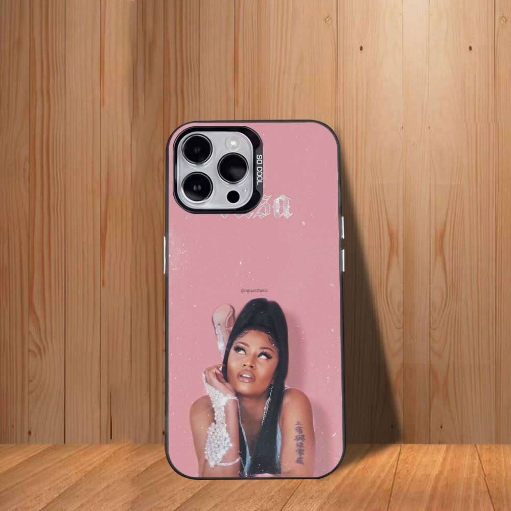 Singer N-Nicki Minaj Phone Case For iPhone 17,16,15,14,13,12,11,Mini,Pro,SE,MAX White Matte Shockproof Cover