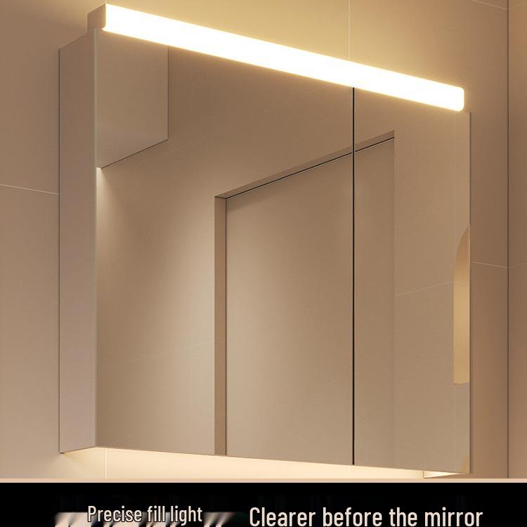 Bathroom LED Sensor Vanity Mirror Cabinet with Fog-Proof, Waterproof, and No-Punch Installation