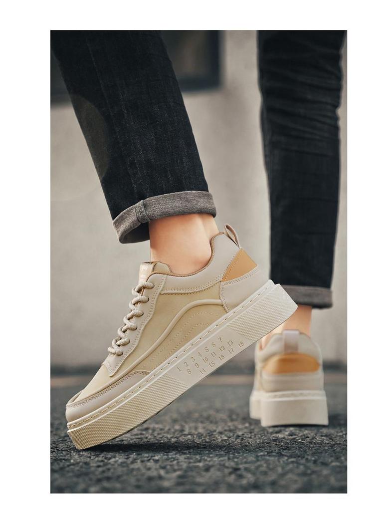 European Men's Thick-Soled Casual Sneakers - High-End, Cool, Versatile, Trendy Shoes for Spring and Autumn