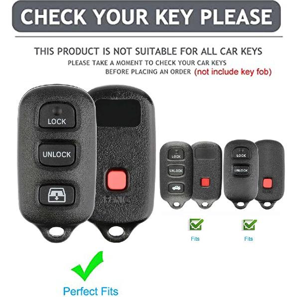TPU for Toyota Key Fob Cover with Keychain Fit for Toyota Sequoia 2001-2008,1999-2009 4Runner Smart Key Fob Shell
