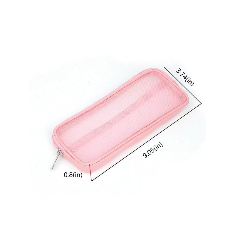 1pc Mesh Makeup Brush Bag Case Travel Makeup Tool Holder Organizer Small Cosmetic Pouch Travel Toiletry Bag Pencil Case Makeup Artist Storage Bag