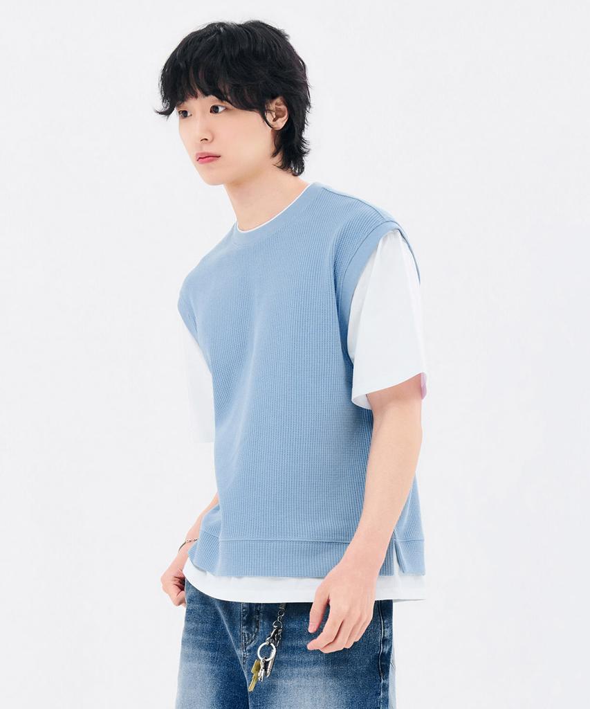 CHASECULT Men'S Layered Short Sleeve T-Shirt-Fbrk5813D0D
