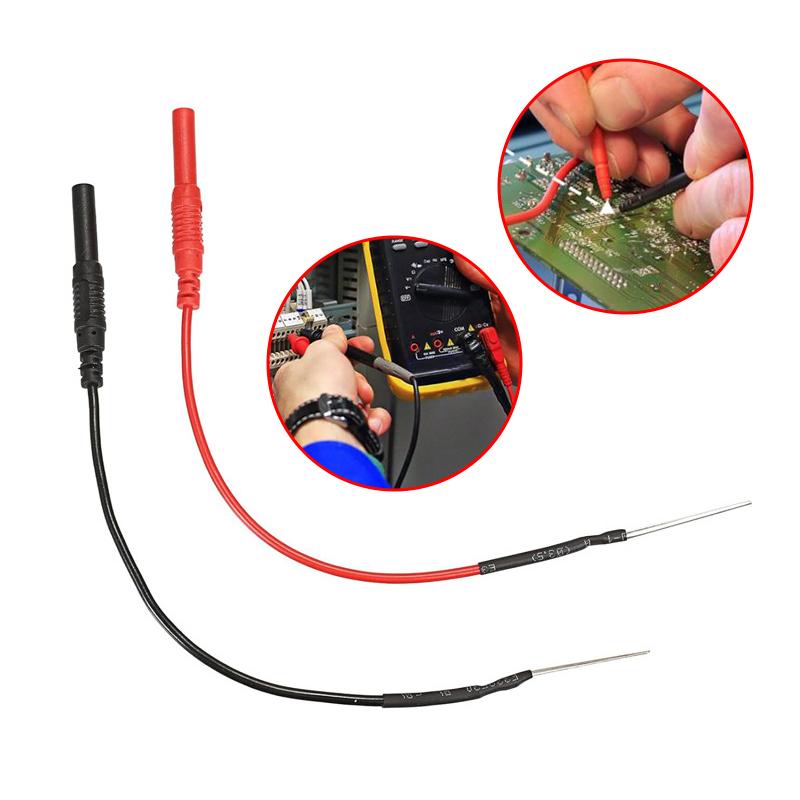 2 Peças Cabo Adaptador Fêmea de 4mm Terminal de Pino Plugue Fio Gancho Multímetro Plugue Banana Pontas de Prova Silicone Flexível Colher Posterior Sonda