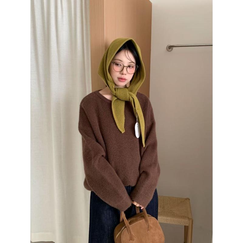 Early Autumn Atmosphere Knitted Large Version Triangle Scarf Dual Purpose Shawl Scarf All in One Versatile Neck Protection Hat for Women